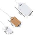 100pcs/Lot Rectangular Paper Price Tag White Wooden Blank String Watch Jewelry Crafts Price Display Cards Package Hang Tag Card. 
