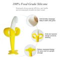 Baby Teether Toys BPA Banana Teething Ring Silicone Chew Dental Care Toothbrush. 