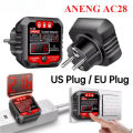 AC27 Smart Socket Tester EU/US Plug Polarity Phase Check Voltage Detector Test Electroscope Meter Circuit Breaker Finders. 