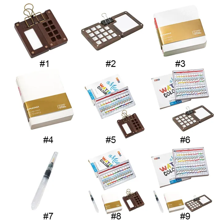 Multi%20Colors%20Wooden%20Grid%20Paint%20Box%20Pocket%20Artist%20Travel%20Paint%20Palette%20Mini%20Watercolor%20Paint%20Set%20for%20Painters%20Artists%20Students%20-%20Image%204