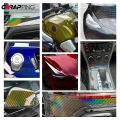 Laser Rainbow Carbon Fiber Stickers Gloss Car Vinyl Wrap Film Air Release Bubble Free Waterproof Sticker Tunning Car Accessories. 