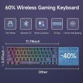 Kemove Mechanical Gaming Keyboard TMKB T63 ARGB Wired, Wireless 2.4GHz and Bluetooth Red Switches 60% Mechanical Gaming Keyboard. 