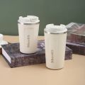 380/510ml Stainless Steel Coffee Cup Travel Thermal Mug Leak-Proof Thermos Bottle Tea Coffee Mug Office Business Style Thermos.