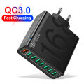 Total 150W 8 Ports USB Charger Fast Charging Phone Charger Adapter For iPhone Samsung Xiaomi 14 15 Quick Charge 3.0 Wall Charger.
