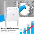 5Ghz/2.4Ghz WiFi Repeater Wireless Extender 1200Mbps Long Range Signal Booster, Wifi Amplifier. 