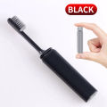 Portable Compact Charcoal Folding Toothbrush - Perfect for TravelCamping, and Hiking - Easy to Take and Efficient Teethbrush.