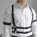 Techwear Hip Hop Punk Leather Body Harness Chest Shoulder Strap Men Multi Function Adjustable Gothic Waist Belt.