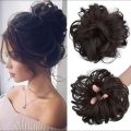 Messy Hair Bun Extension Black and Brown color Fake pony massy bun. 