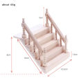 1:12 Dollhouse Miniature Handrail Staircase Wooden Scene Plain Stairway Models Mini Stair Furniture Room Decor. 