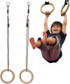 Gymnastics Rings for Home Playground Gym Pull Up Ring (Physical Exercise) Gymnastics 25mm Adjustable Buckle. 