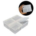 4-Partition Plastic tools Box jewellery box 11x9x3.5 CM Rectangle Compartment Size 5x4 CM For Multipurpose Packing & Storage Transparent Size 100x80mm.