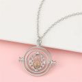 New Harried Time Necklace Timer Hourglass 360 Rotatable Potters Cosplay Props Astronomical Time Converter Magic School Fans Gift.