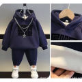 Winter Boys Padded Sets Children's Thicken Suit Autumn Fleece Hooded Sweatshirt Sweatpants 2 Pieces Kids New Warm Outfit. 
