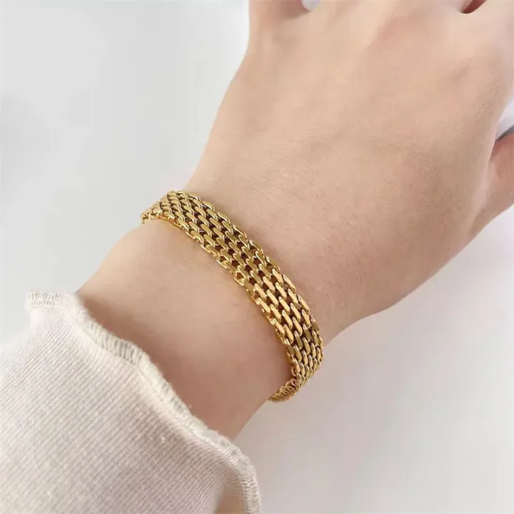 Chic%20Stainless%20Steel%20Bangle%20Bracelet%20for%20Women%20Occident%20Metal%20Texture%20New%20Design%20Gold%20Color%20Trendy%20Jewelry%20Lady%20Gift%20-%20Image%202