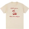 Lana Del Rey Cherry Y2k Vintage T-shirt Men's Plus Size Unisex Women's Graphic T-shirt Street Apparel Harajuku Men's Top. 