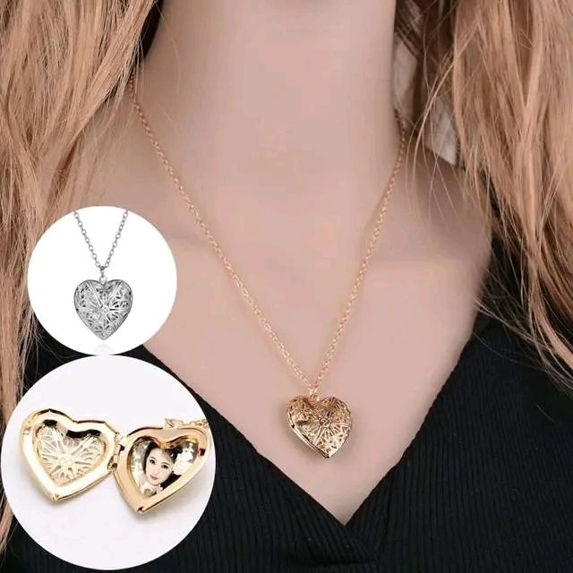 Heart-shaped%20Photo%20Frame%20Pendant%20Necklace%20Openable%20Locket%20Necklaces%20-%20Image%203