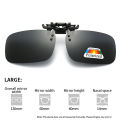 Polarized Clip Sunglasses 2Pcs Set Myopia Glasses Clip Driver Fishing Night Vision Myopia Clipon Sun Shading Eyeglasses. 