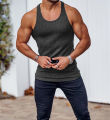 2025 Summer men Vest stripe gym Tank top Men Fitness sleeveless shirt Male Exercise Sports vest Undershirt Bodybuilding clothing. 