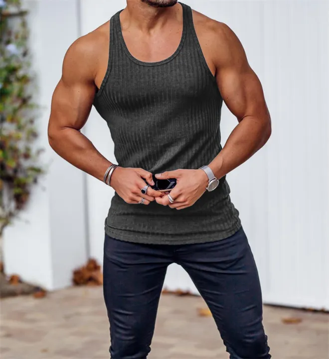 2025%20Summer%20men%20Vest%20stripe%20gym%20Tank%20top%20Men%20Fitness%20sleeveless%20shirt%20Male%20Exercise%20Sports%20vest%20Undershirt%20Bodybuilding%20clothing%20-%20Image%207