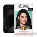 STREAX HAIR CREAM COLOUR WITH WALNUT AND ARGAN OIL NATURAL -BLACK - 120 GM. 