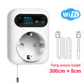 Tuya Socket Thermostat WiFi Cooling Heating Smart Temperature Controller 16A Outlet Plug Time Switch With External Sensor . 