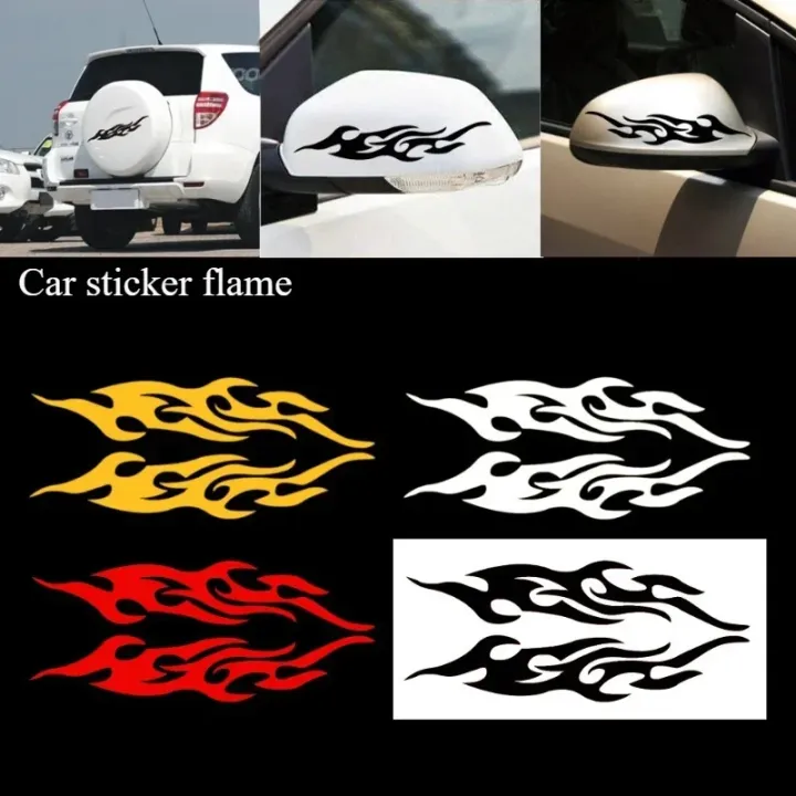 Car Stickers Modified Flame Reflective Sticker Auto Exterior ...
