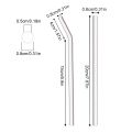 8mm High Borosilicate Glass Straw 3/5/10/11Pcs Reusable Eco Friendly Drinking Straws Set Bubble Tea Smoothies Bar Accessories.