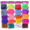 300pcs Colorful Rubber Band Bag for Children's Puzzle DIY Toys Rainbow Ring Bracelet Woven Toys, Hair Bands. 