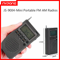 JS-9004-Mini Portable FM AM Radio 9K/10K Radios Receiver Built-in Speaker Backlight HD Display Screen Alarm Clock Sleep Timer. 
