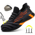 Men Work Safety Shoes Anti-puncture Working Sneakers Male Indestructible Work Shoes Men Boots Lightweight Men Shoes Safety Boots. 