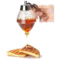 Japanese Creative Press Type Honey Jar Squeeze Sauce Bottle Plastic Sealed Jar Funnel Type Jar Syrup Pot with a Base. 