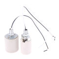 E14/E27 Ceramic Screw Lamp Holder LED Light Heat Resistant Adapter Home Use Round Socket For Bulb Base With Cable. 