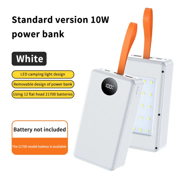 Case Battery Led 22.5W Power Case w/ LED Light: 12*21700 Battery Holder, 15W Wireless ...