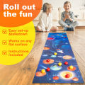 Unilabo Portable Tabletop Curling Game with 8 Stones - Family Competition, Parent-Child Fun & Games for Ages 3+ & Adults. 