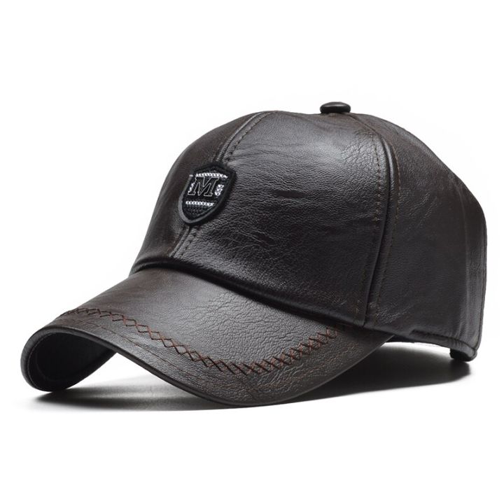 M%20Label%20Pu%20Leather%20Baseball%20Caps%20Spring%20and%20Autumn%20Outdoor%20Adjustable%20Casual%20Hats%20Sunscreen%20Hat%20-%20Image%207