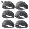 1-8PC sweatband for men women elastic sport hairbands head band yoga headbands headwear headwrap sports workout hair accessories.