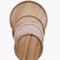 12 inch Large Size   Round Deep Wooden tray  Plates Dishes Dinnerware Set hotel restaurant office hone ( without color ). 