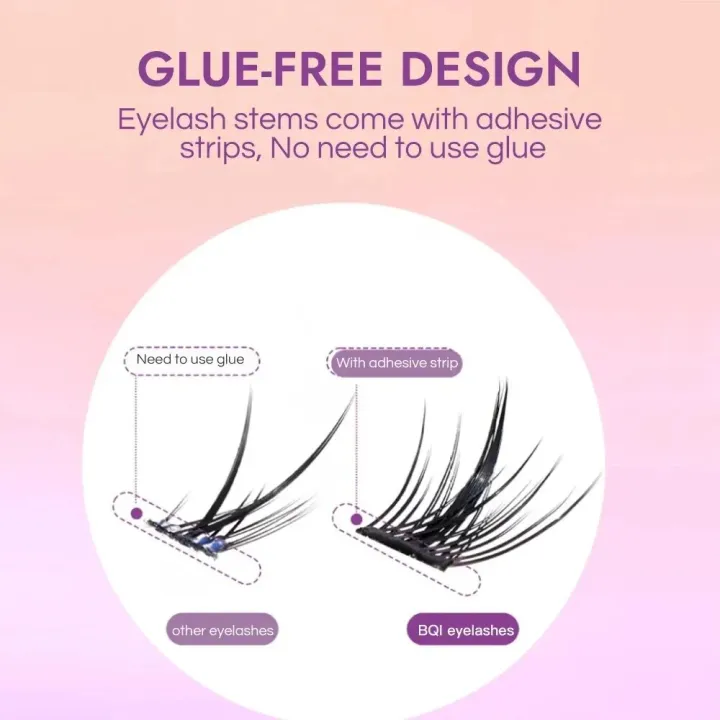 Self%20Adhesive%20Eyelashes%20DIY%20at%20Home%20Mix%20Length%20Lash%20Extension%20Reusable%20Individual%20Lashes%20Easy%20Use%20BQI%20No%20Glue%20Cluster%20Lashes%20-%20Image%204