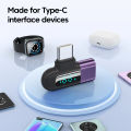 elough 6A Digital Display Type C to Type C OTG Adapter for 120W Fast Charging USB C Cable USB2.0 Connector Conventor. 