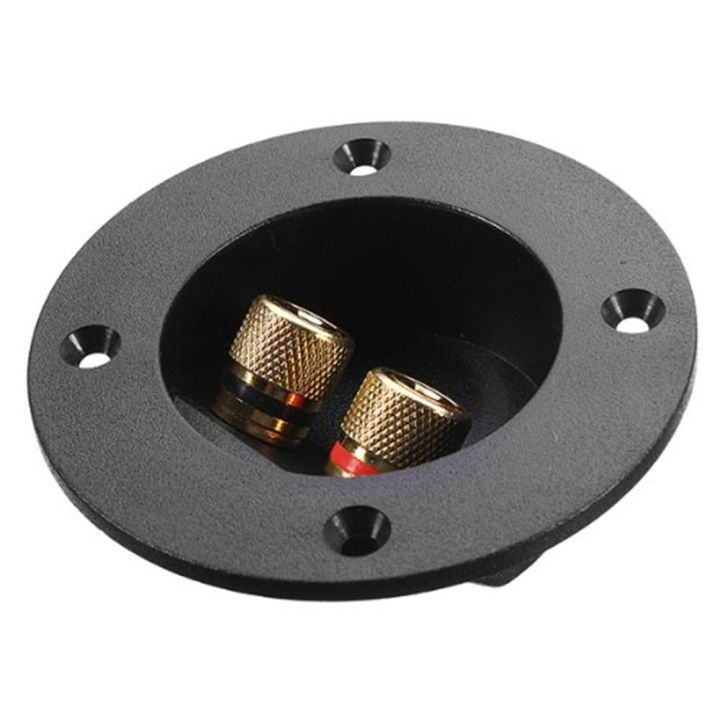Black%20Brand%20New%20Speaker%20Terminal%20Connectors%20Round%20Boxes%20with%202%20Banana%20Jack%20Gilded%20Subwoofer%20Stereo%20Plug%20Spring%20Cup%20Connection%20-%20Image%205