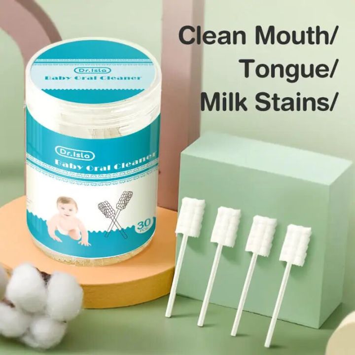30/60pcs%20Baby%20Oral%20Cleaning%20Stick%20Disposable%20Cleaner%20Milk%20Teeth%20Gauze%20Toothbrush%20Baby%20Tongue%20Washing%20For%20Newborn%20Oral%20Care%20-%20Image%206