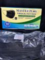 50 pec Master Plus Disposable Face Mask | Blue & Black | 3 Protective Layers | Surgical Mask | Mask Box | Top Quality | Adults. 