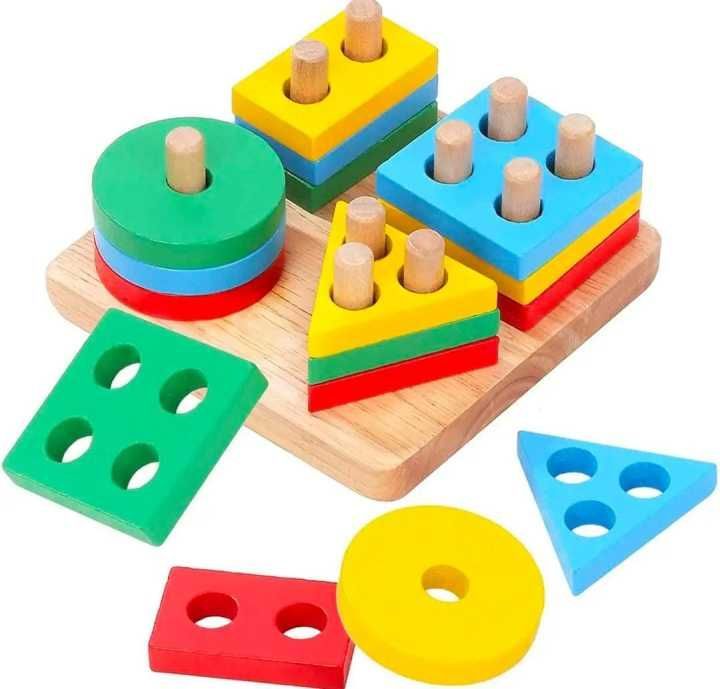 Intellectual%20Geometric%20Shape%20Matching%20Four%20Column%20Blocks%20Educational%20&%20Learning%20Toys,%20Wooden%20Geometric%20Shape%20Sorter%20Puzzle%20-%20Image%208