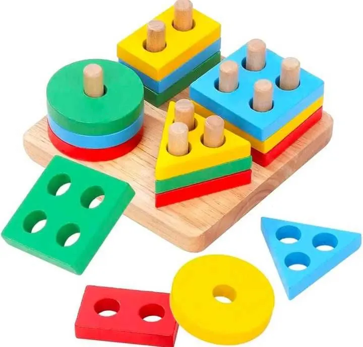 Intellectual%20Geometric%20Shape%20Matching%20Four%20Column%20Blocks%20Educational%20&%20Learning%20Toys,%20Wooden%20Geometric%20Shape%20Sorter%20Puzzle%20-%20Image%208