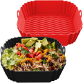 Square Silicone Air Fryer Mats Suitable for 4-7 Quart Ovens , Reusable Non-Stick Sheets Compatible for Air Fryers.