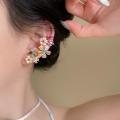 Romantic Colorful Zircon Flower Earrings For Women Girls Fashion Sweet Waterdrop Flower Earrings Exquisite Party Jewelry Gifts. 