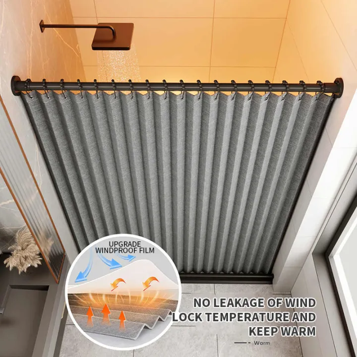 Fashionable%20Foldable%20Double-Sided%20Magnetic%20Shower%20Curtain%20Thick%20Fabric%20Home%20Decor%20Shower%20Partition%20Curtain%20for%20Bathroom%20Decor%20-%20Image%205
