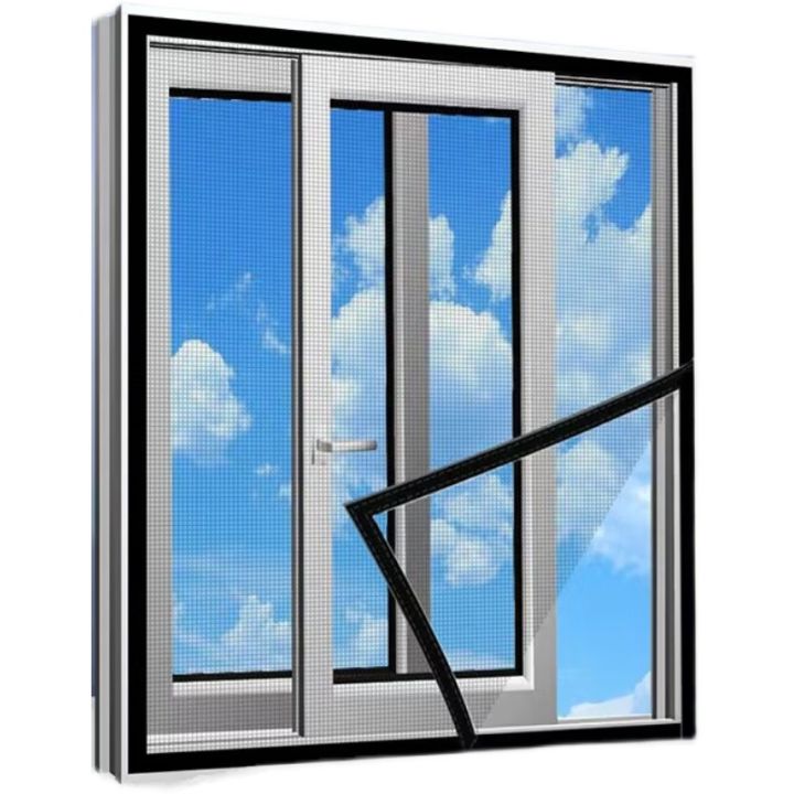 Mosquito Nets for Window, Anti-Mosquito Window Screens, Mesh Anti Insect Air Tulle Invisible Black Fiberglass Mosquitoes and Fli