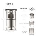 Lixada Camping Wood Stove Portable Firewoods Furnace Stainless Steel Outdoor Stove Cooking Burner Lightweight Picnic Wood Stove. 