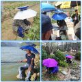 Portable Rain Umbrella Hat Foldable Outdoor Fishing Sunshade Waterproof Fishing Caps Camping Headwear Cap Beach Head Hat 55-95CM. 